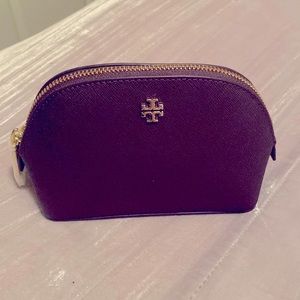 Tory Burch Purple Iris Makeup Pouch